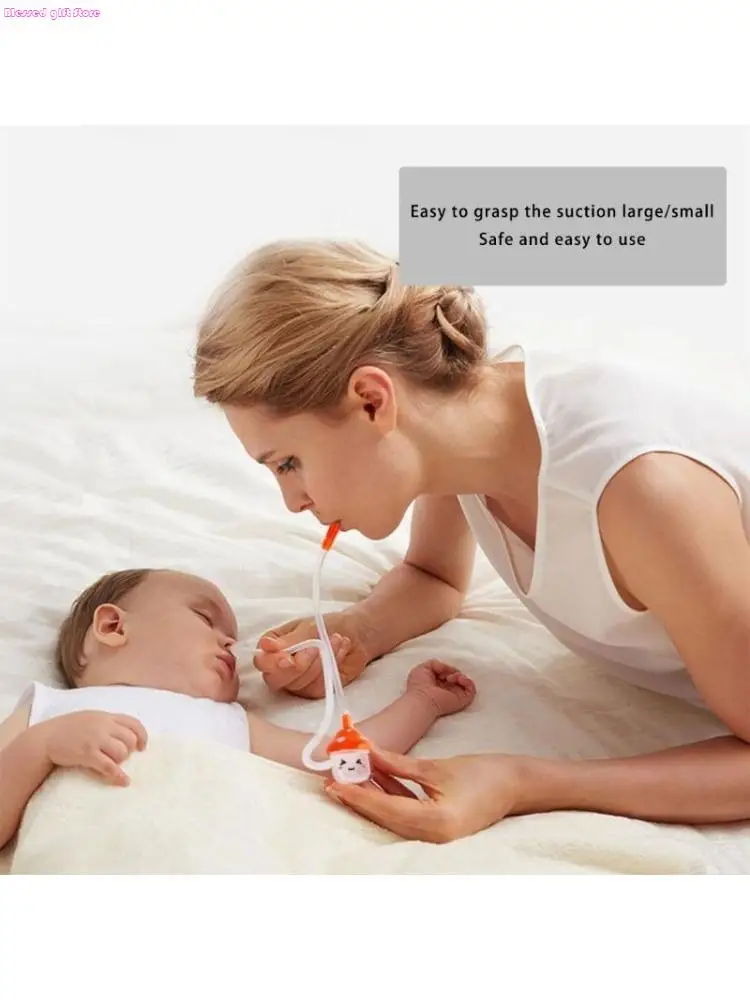 

D0JC Infant Nasal Aspirator with Ergonomic Mushroom Designs Baby Nose Unblocker Soft Silicone for Easy Handling & Cleaning
