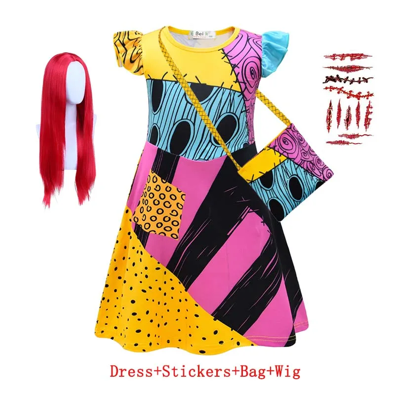 أزياء الهالوين للأميرة للحفلات الفاخرة على شكل زهرة فيستدو الكابوس قبل عيد الميلاد سالي كوسبلاي كرنفال فستان تنكر #2