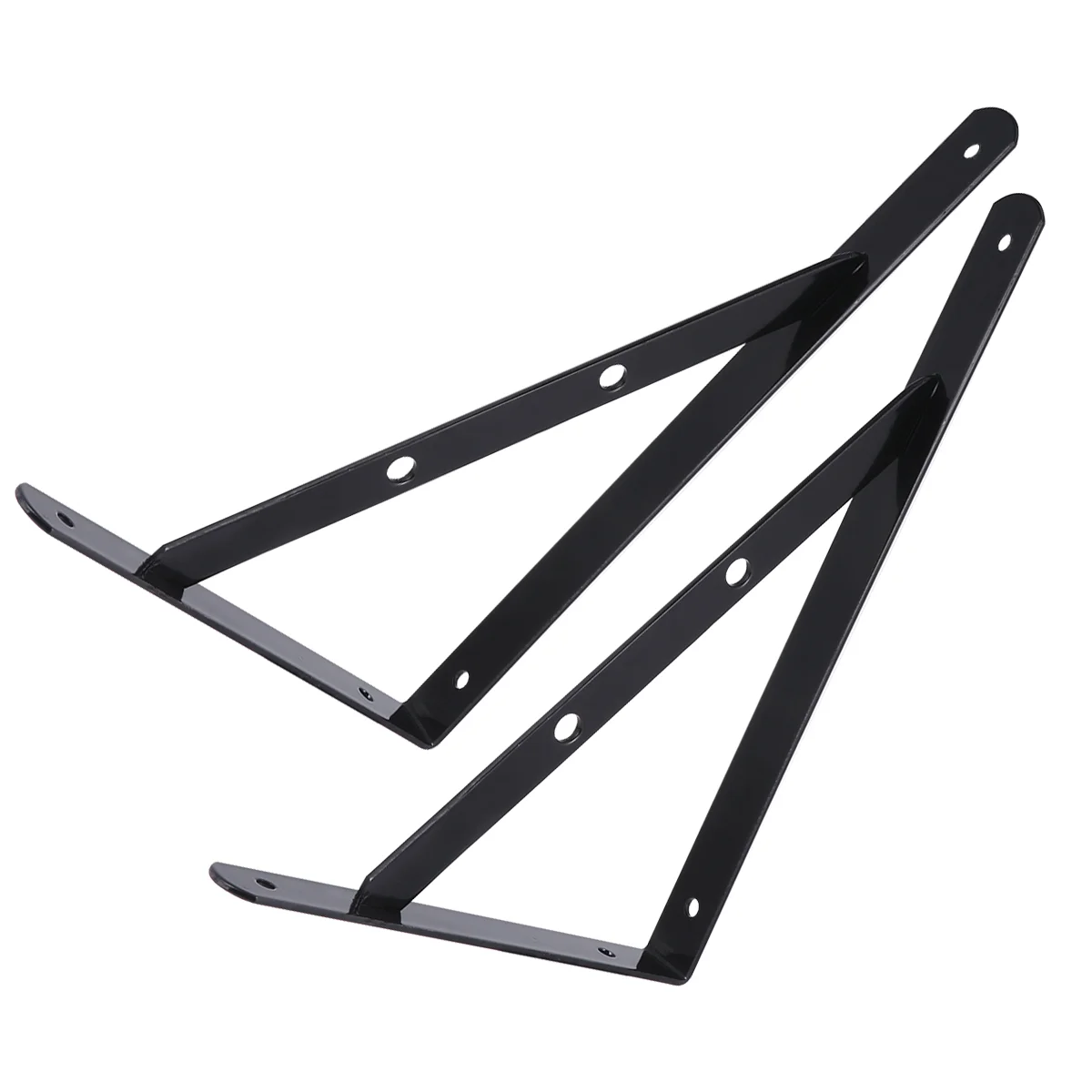 2 Pcs Metal Triangle Bracket Shelf for Bench Table Wall Mount Heavy Duty Shelving Sturdy Reinforced Life Span Anti