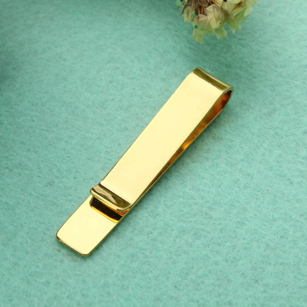 Pince à collier Portable en acier inoxydable, 1 pièce, support à pince pour espèces, portefeuille minimaliste pratique, couleur unie pour collier de carte d'argent