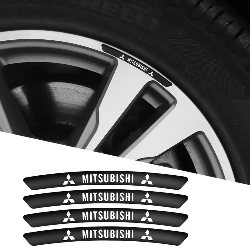 Adesivo de logotipo para aro de roda de carro, para Mitsubishi Outlander L200 Eclipse Triton ASX EVO Lancer Pajero Attrage Ralliart Delica
