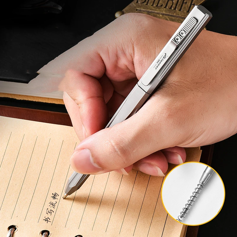 قلم توقيع منزلق من التيتانيوم لتخفيف الضغط، قلم تكتيكي محمول ملون للدفاع عن النفس EDC للرجال/'[ #5