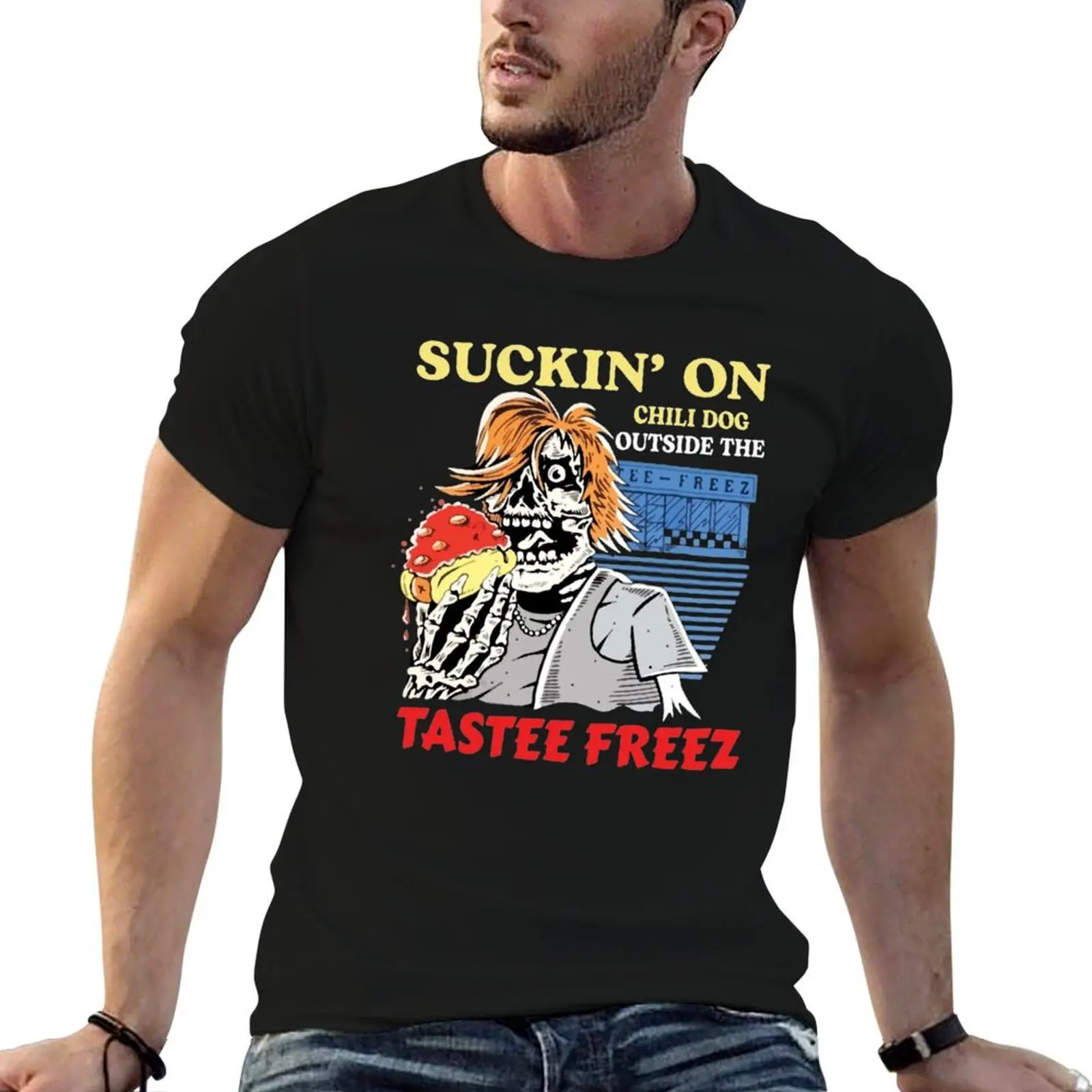 

Suckin’ on chili dog outside the tastee freez Gift For Fans, Gift For Men and Women, Gift Halloween Day, Thanksgivi T-Shirt