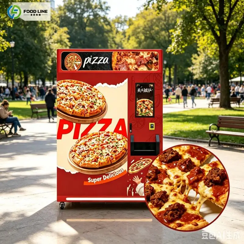 Commercial Vending Machine Smart Pizza Vending Machine Best 3 Minute Pizza Accepts Credit Card FL Customized