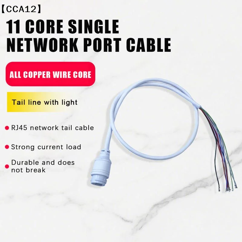 11-core CCTV POE IP Network Camera PCB Module Video Power Cable RJ45 Female Connector With Terminlas 70CM〔CCA12〕