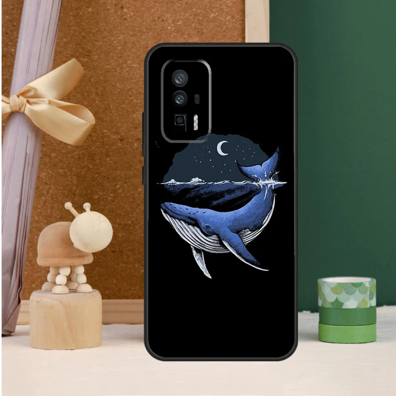 Dream Whale Cartoon For POCO X6 Pro M6 X3 X5 F3 F5 M5s Cover For Xiaomi 13T 12T 11T 14 Pro 12 13 Lite Case