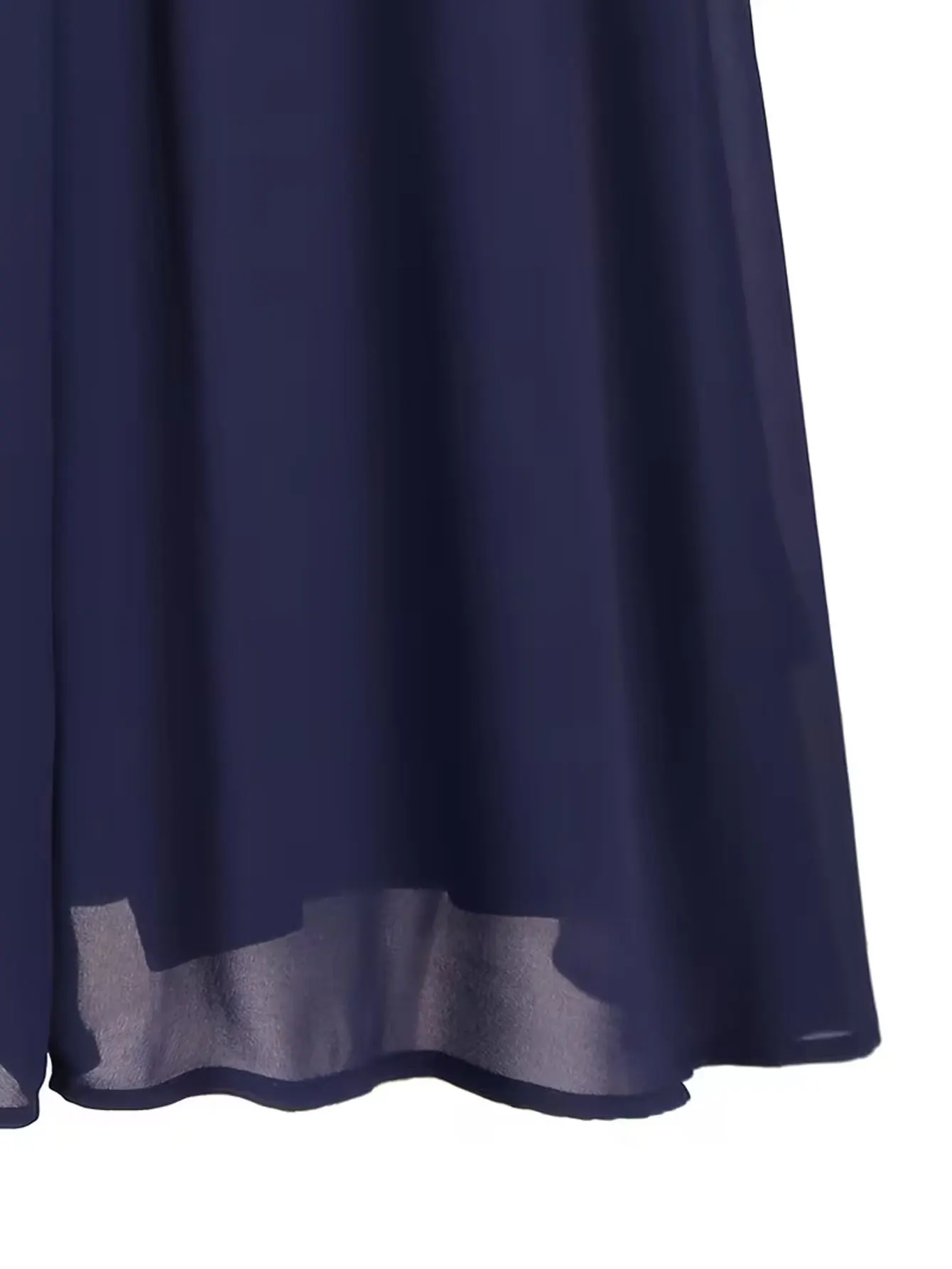 Damen-Cocktailkleid mit Spitze, hohem Kragen, Flügelärmeln, knielang, einfarbig, mit Satin-Taillengürtel, formelles Hochzeits- und Partykleid – Detail 8