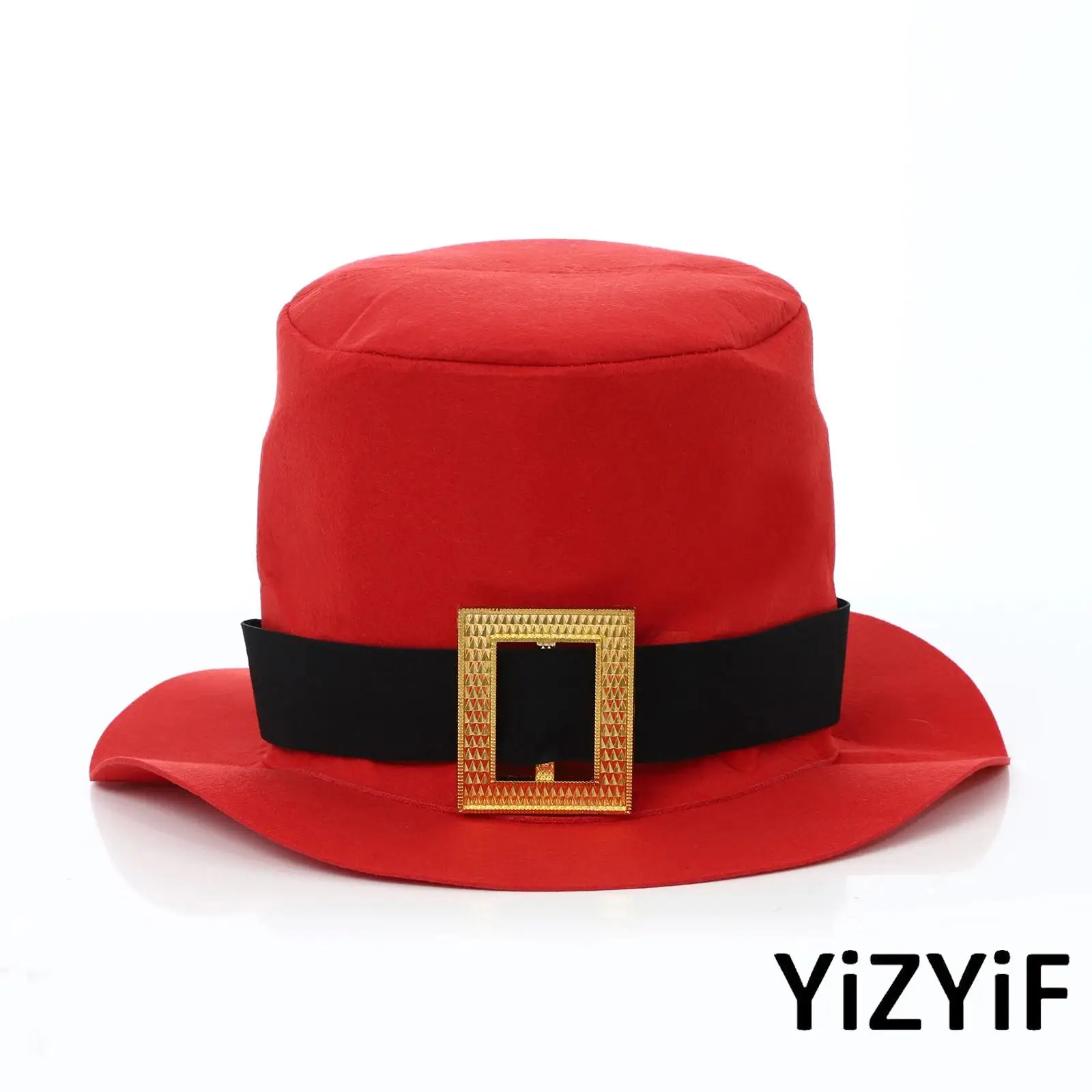 

Unisex Christmas Santa Felt Hat Festive Snowman Top Hat with Classic Ringmaster Design Premium Felt Material for Christmas Party