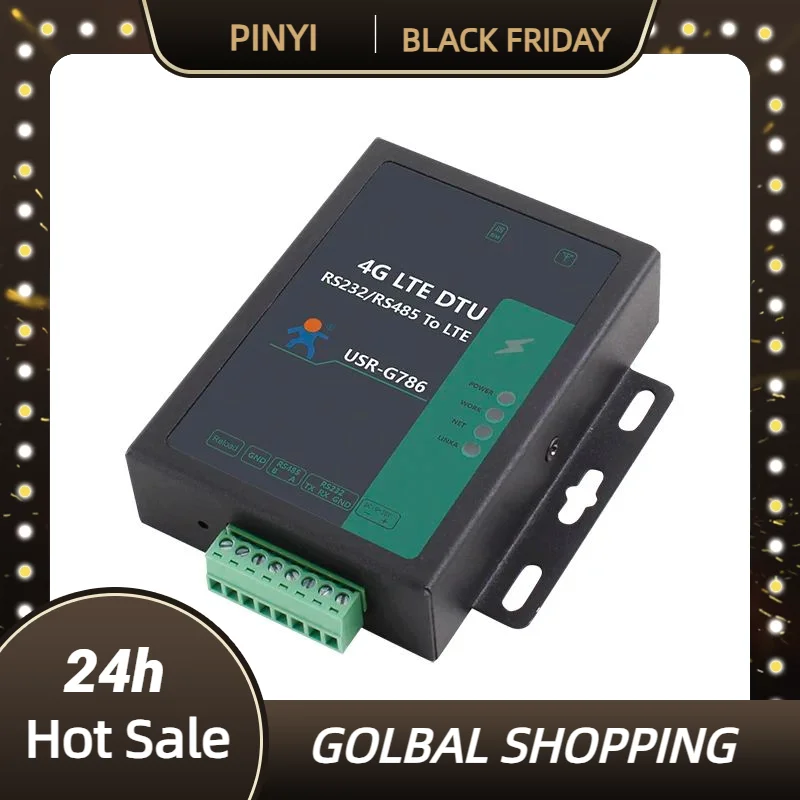 

Genuine Industrial 4G LTE DTU USR-G786 Serial Port RS232 RS485 To 4G LTE Server Converter IOT Device