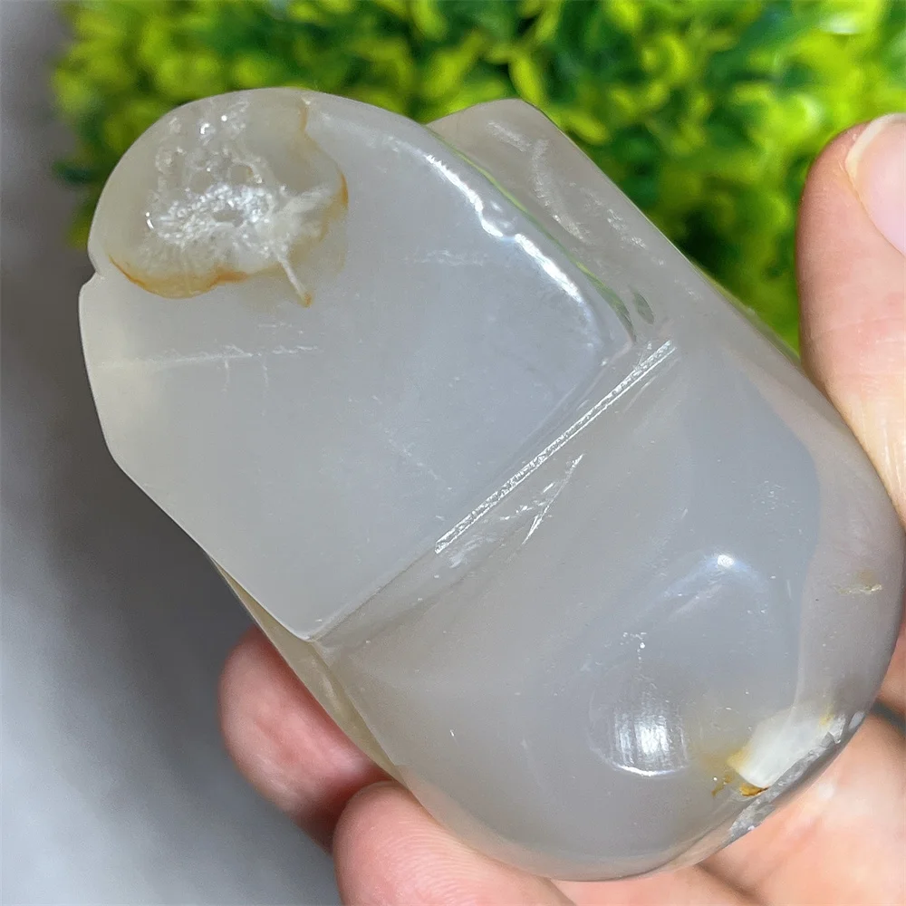 Agate Skull Crystal Natural Carving Stone Quartz Specimen Crystal Natural Gift Reiki Mineral Decoration Energy Gemstones