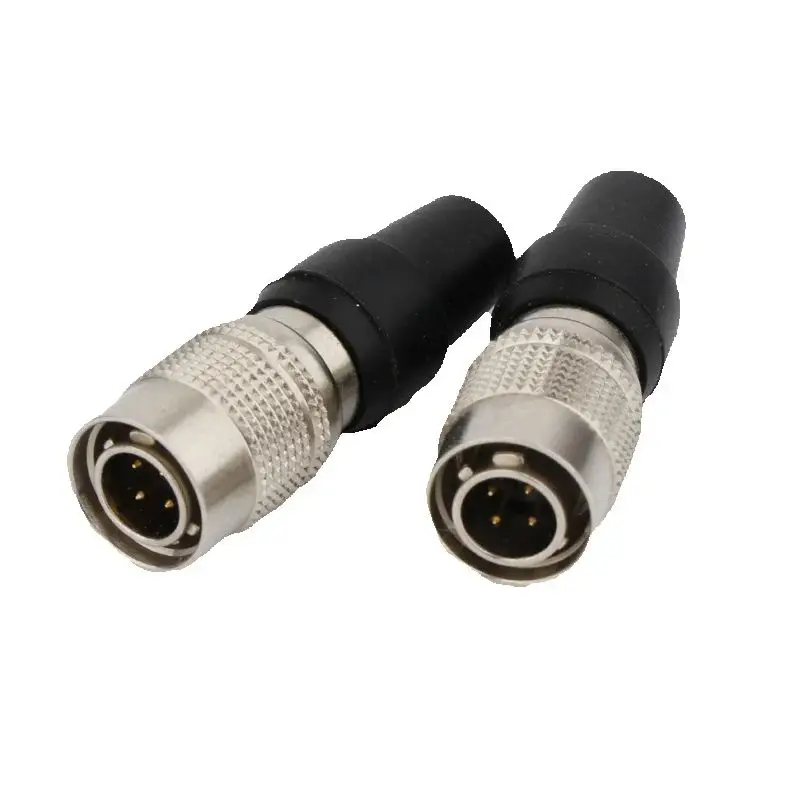 Pair MrSpeakers XLR Balance Male Audio 4 Pin Plug Gold Plated Max Wire:4.5mm Connectors Converter Adapter