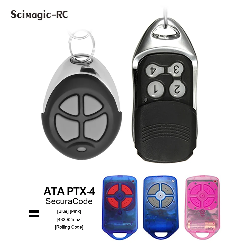 2 Styles Herculift ATA PTX-4 PTX4 Remote Control Genuine Blue Pink SecuraCode 433.92 MHz Gate Roller Door Opener