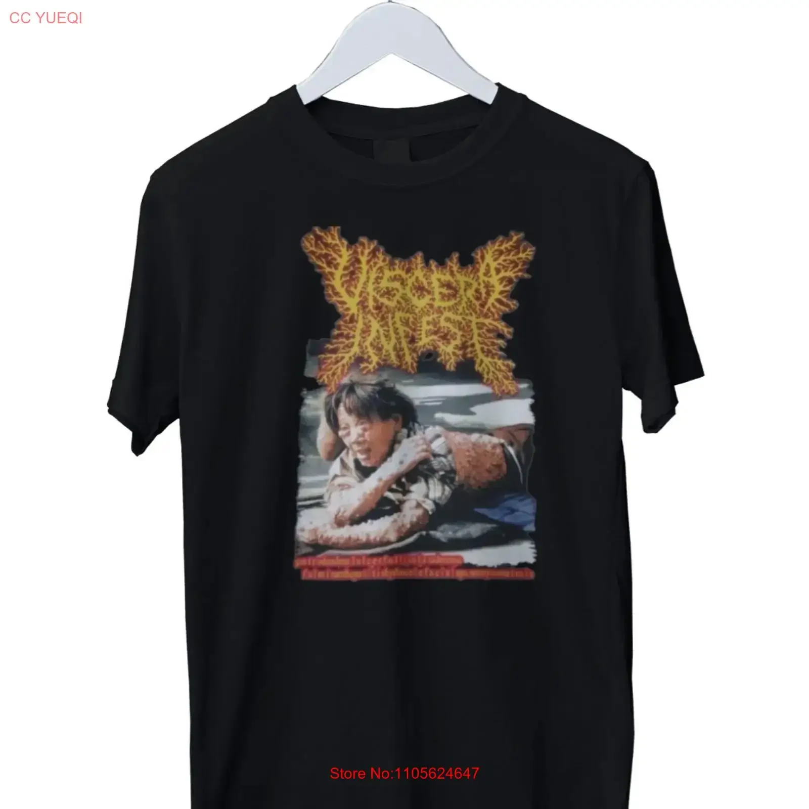 Rare Viscera Infest Band Print T Shirt Mens S M L XL 2 3 4 long or short sleeves vintage Washed homme Versatile Stretched