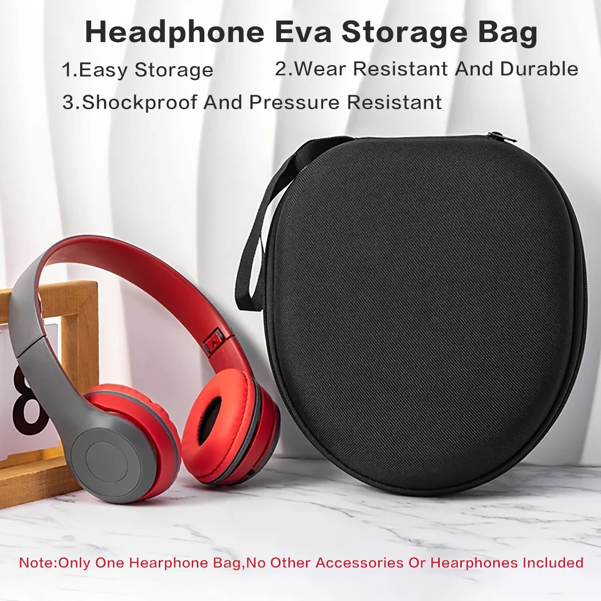 #Headphone storage box suitable for head-mounted portable headphones shockproof headphone bag/handheld headphone container