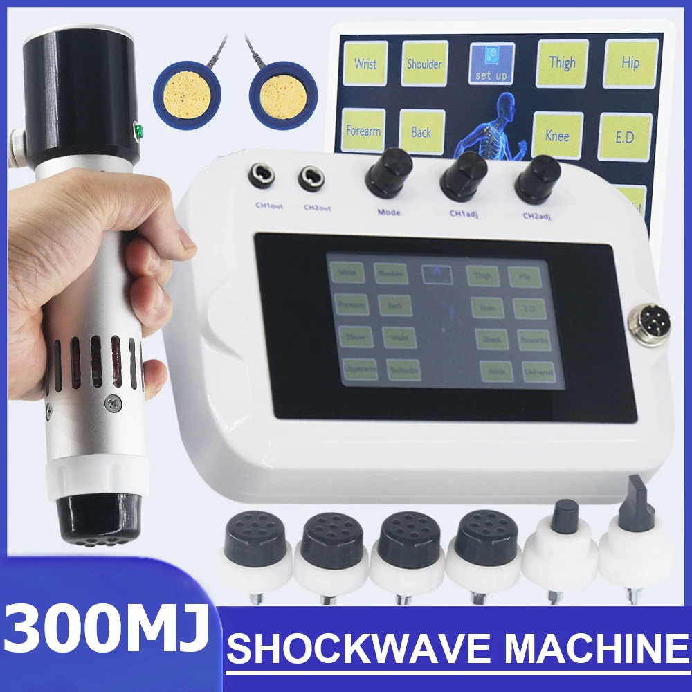 Professional Shock Wave Therapy Machine EMS For ED Treatment And Relieve Muscle Pain 300MJ Physiotherapy Shockwave Massager New