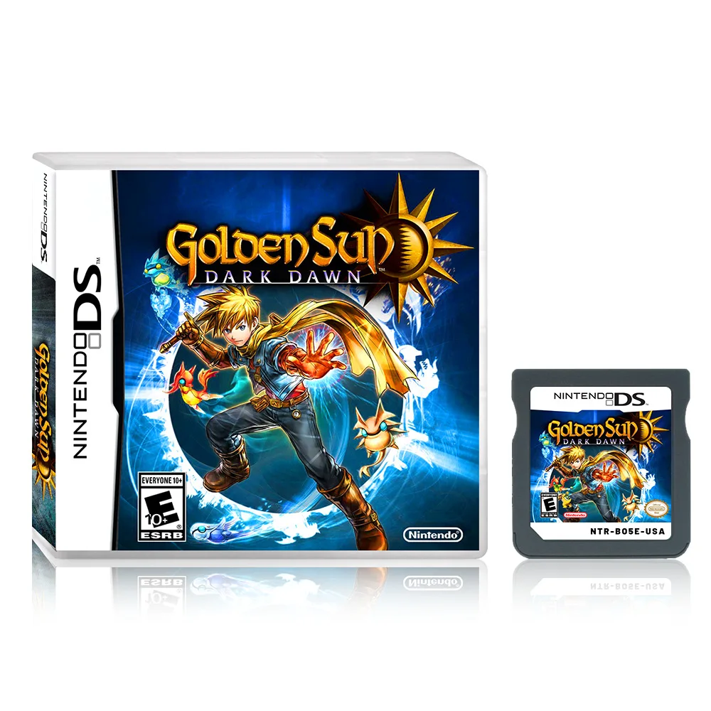 Golden Sun Dark Dawn NDS Game Card Three Art Cover Ink Cartridge Game Card American Version European Version