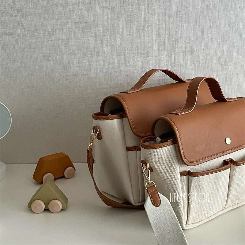 Korean Instagram Mommy Bag Large Capacity Multi functional Casual Maternal and Child Bag Colored Outgoing Lightweight  Bag