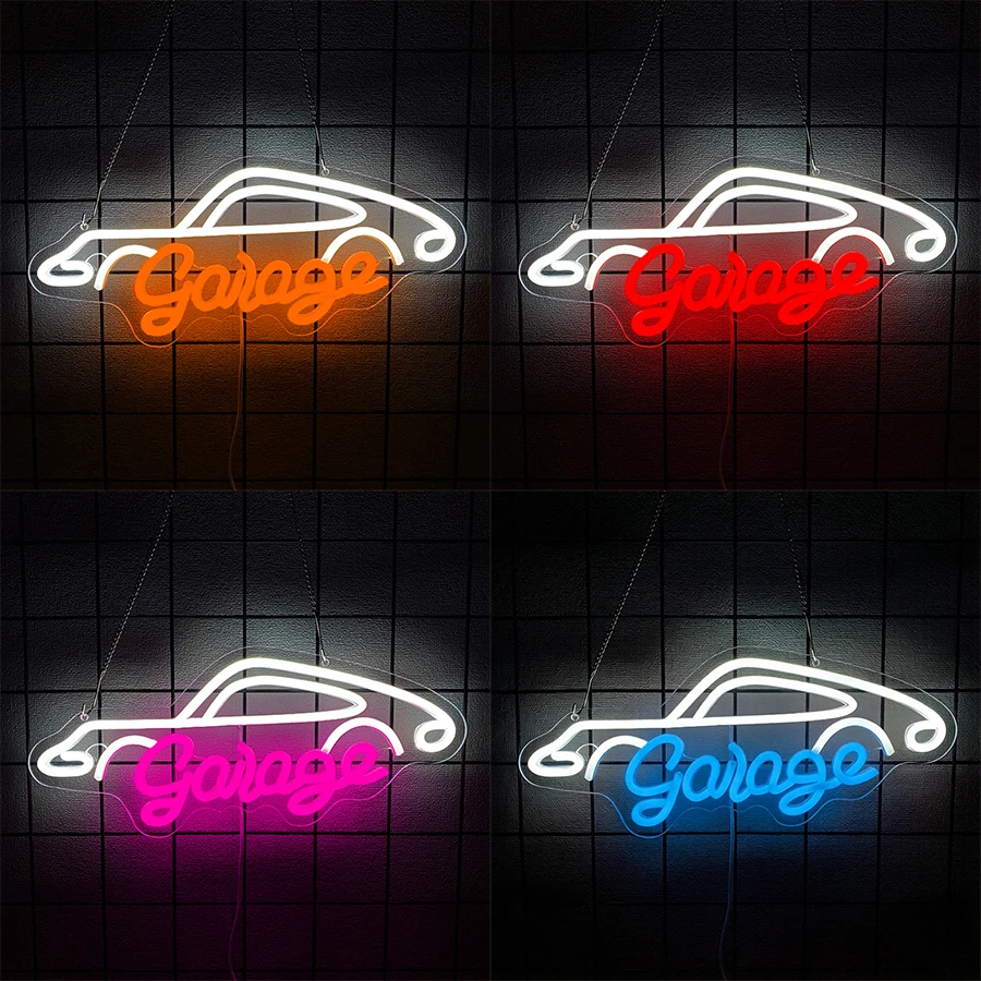 Auto Repair Shop Signs - Letrero de neón LED para garaje,