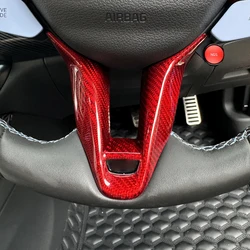 Real Carbon Fiber Steering Wheel Underside Trim Frame Chin Cover For Hyundai Elantra CN7 N Kona N i20N