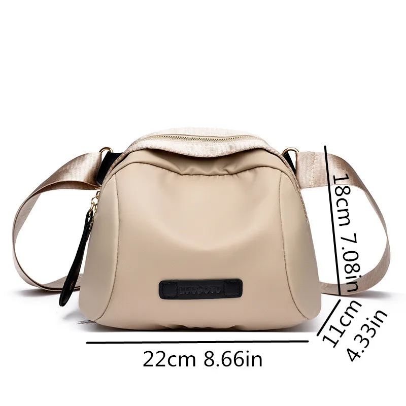 Trendy Women Nylon Chest Crossbody Bag, Waterproof Shoulder Bag, Lightweight & Secure Zipper Purse for Effortless Everyday Style