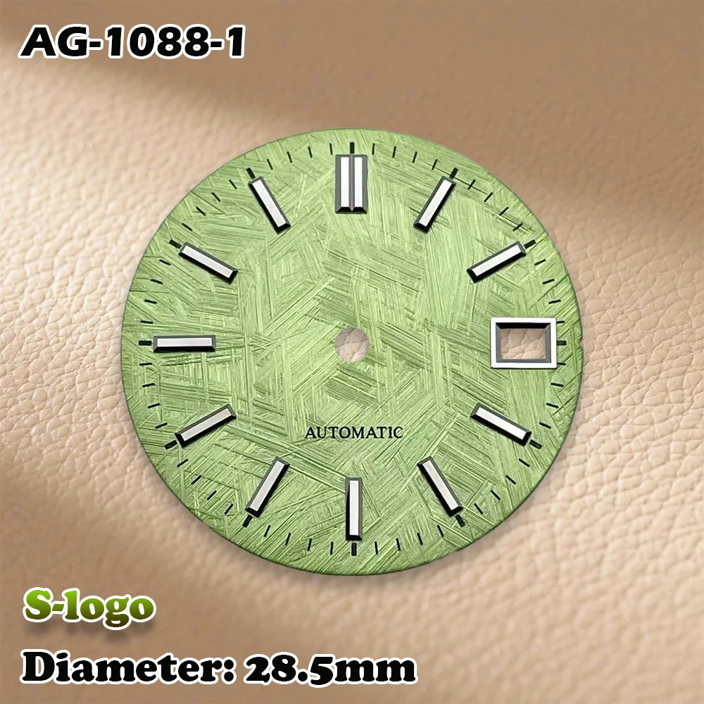 NH35/NH36 Movements GS Logo 28.5mm Weaving patterns Metal Dial Watches for men Watch Modification Accessories
