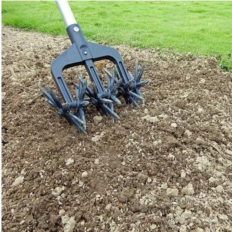 Coltivatore rotante Garden Lawn Ripper, motozappa da giardinaggio regolabile e attrezzo per coltivatore da giardino tenuto in mano strumento per