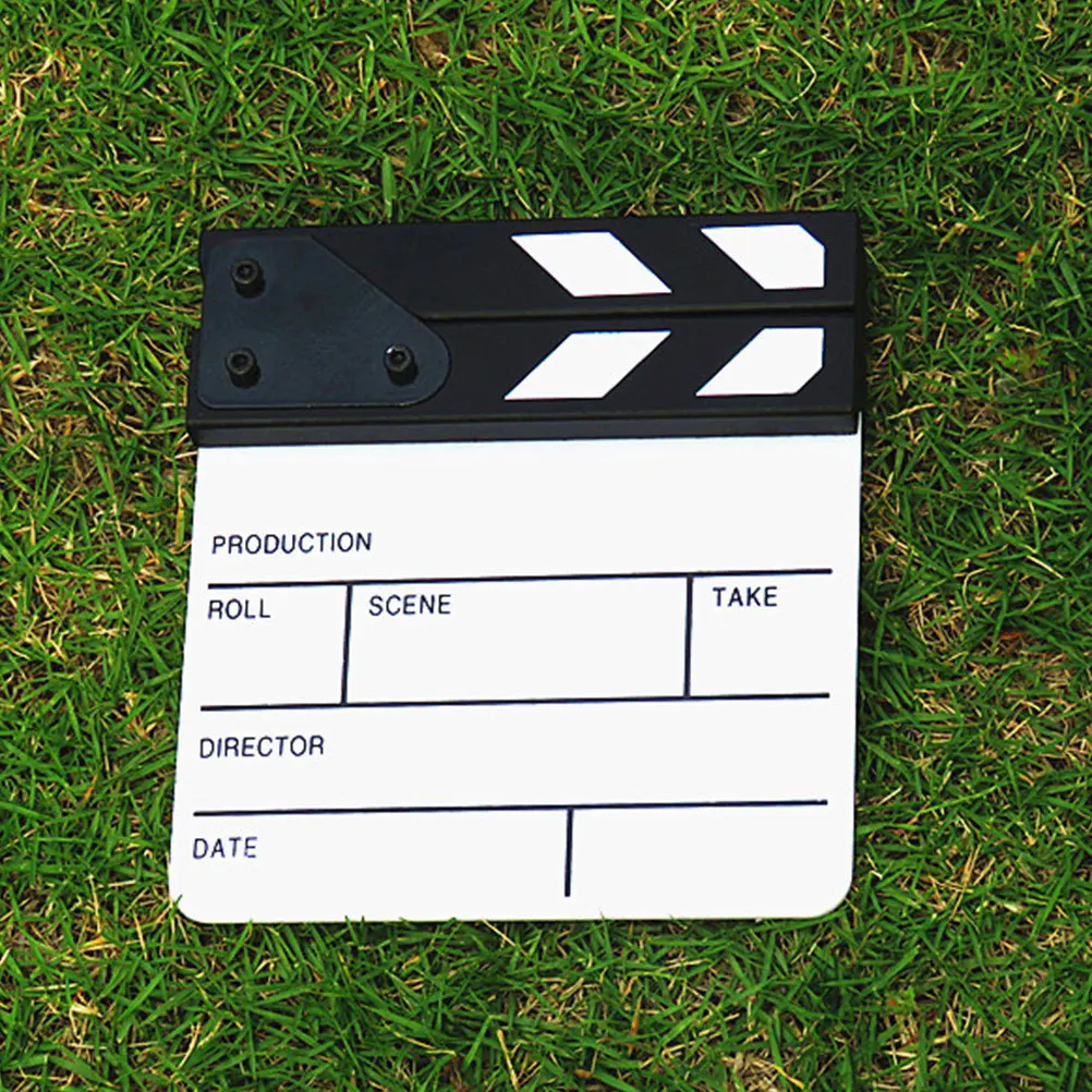 1Pcs Film Clapperboard English Version Acrylic Professional Acting Clapper Shooting Photography Accessory