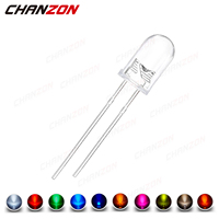 100pcs 5mm LED Diode Ultra Bright Warm White Red Green Blue UV Purple Yellow Orange Pink Multicolor 2V 3V Emitting Assortedt Set
