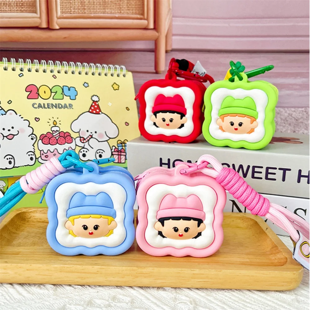 

Creative Soft Silicone Coin Purses Women Mini Cartoon Cute Hat Girls Wallet Children's Change Key Earphone Storage Zipper Bag