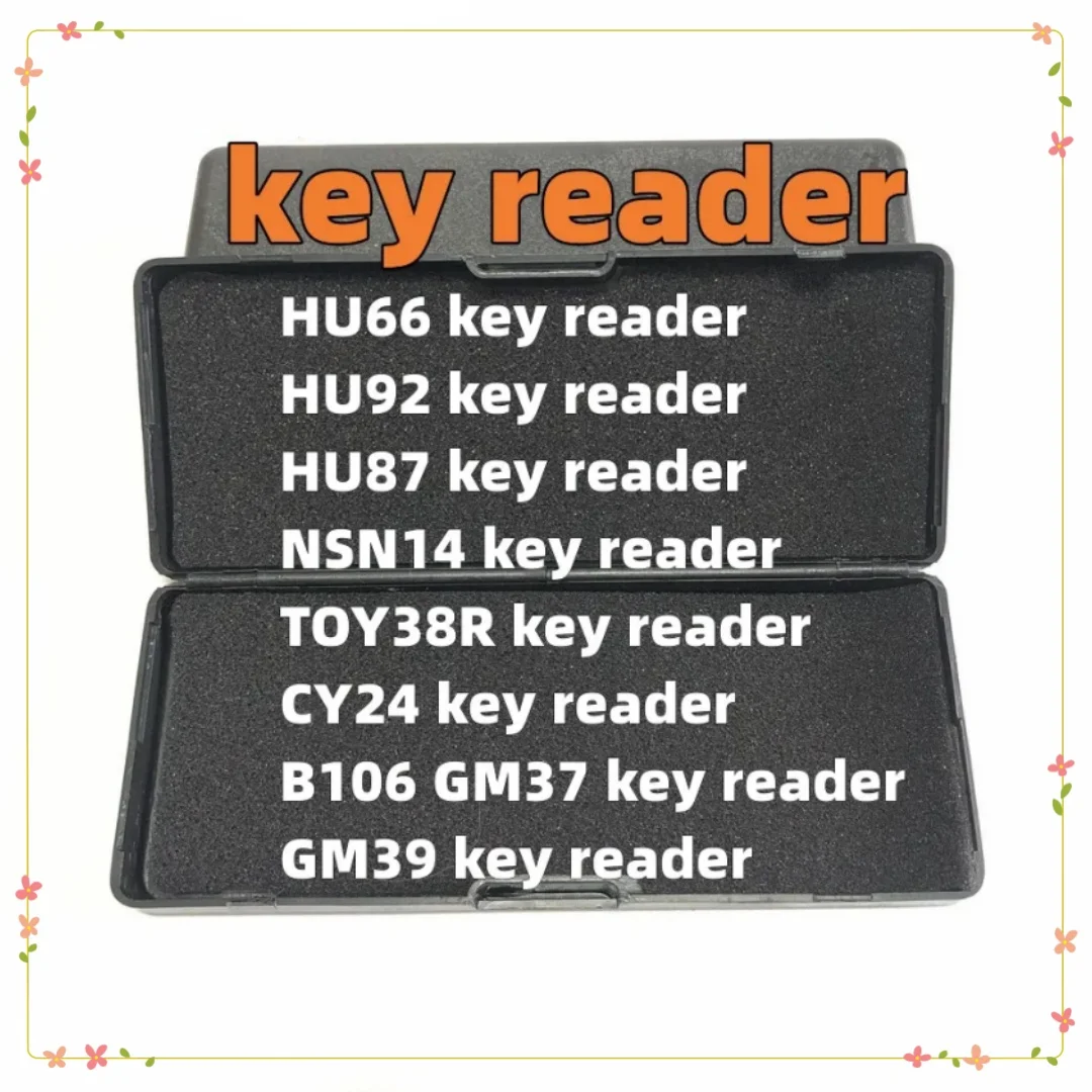 

Lishi 2 in 1 key reader Tool HU66 HU87 HU92 NSN14 TOY38R CY24 B106 GM37 GM39 YH35R HY17 SZ14 KW14 FO38 key reader