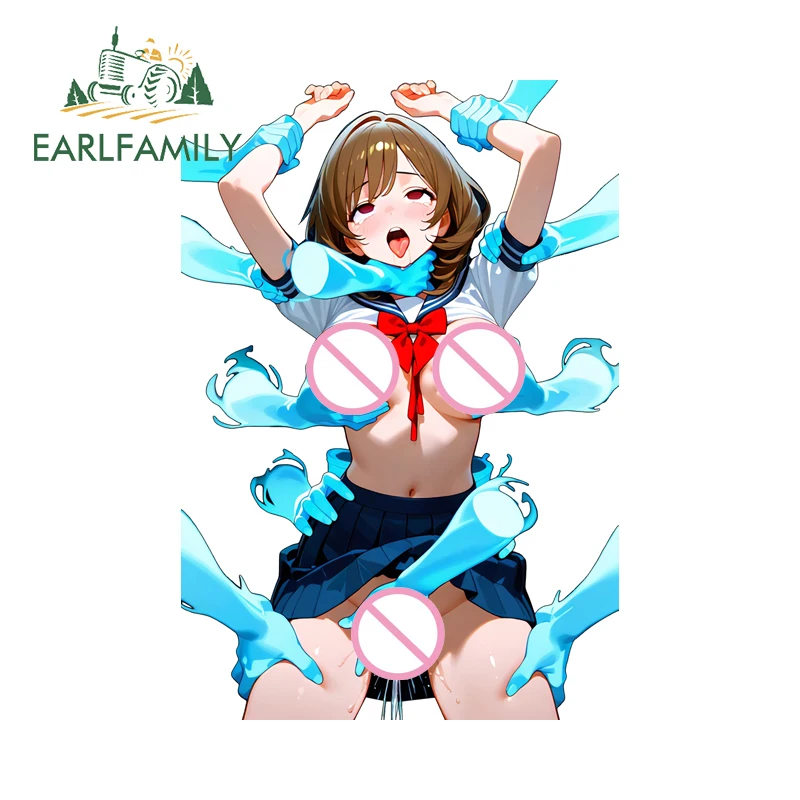 

EARLFAMILY NSFW Ghost Tentacle Caresses Car Stickers Sexy Loli Ahegao Windshield Racing Drifting Vinyl Decal Car Door Protetcor