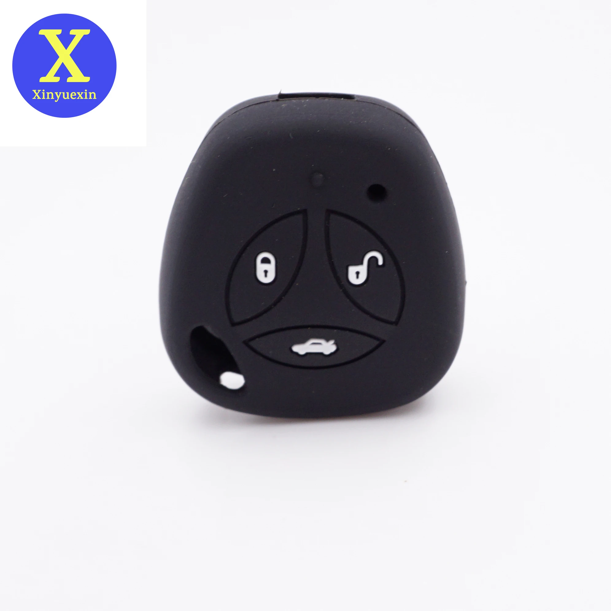 

Xinyuexin Car-Styling Silicone Car Key Cover For LADA Priora Sedan sport Kalina Granta Vesta X-Ray Remote Key FOB Case 3Buttons