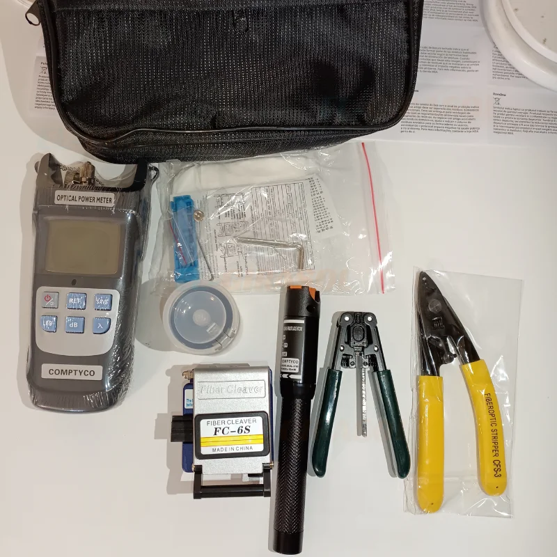 FTTH Fiber Optic Tool Kit With Fiber Optica Power Meter And 10mW Visual Fault Locator FC-6S FTTH Tool