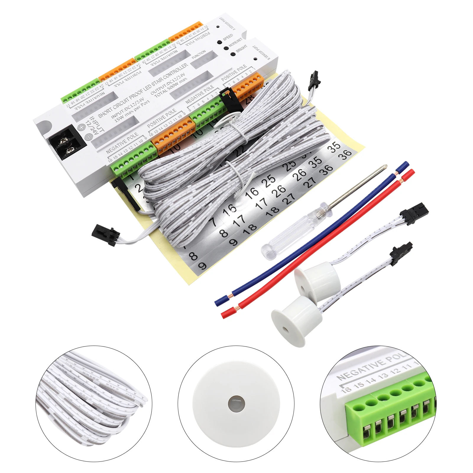 1-32 Steps Indoor Stair Light - огляд і ціна Motion Sensor Pir Wired