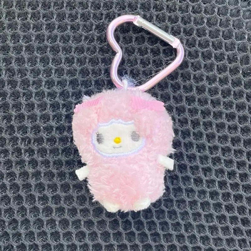 Kawaii Sanrios My Sweet Piano Plüschpuppe Schlüsselanhänger Cartoon My Melody Stofftiere Anhänger Niedliche rosa Schafe Klavier Schlüsselanhänger Geschenke