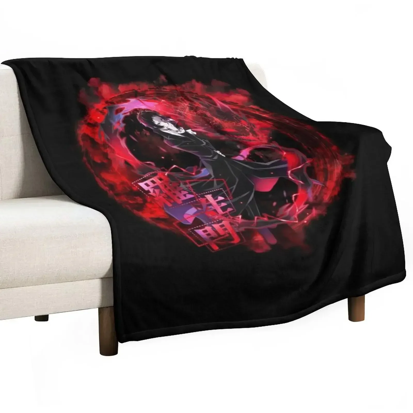 Akutagawa Ryuunosuke red / black Throw Blanket funny gift Plaid warm for winter Plush Blankets