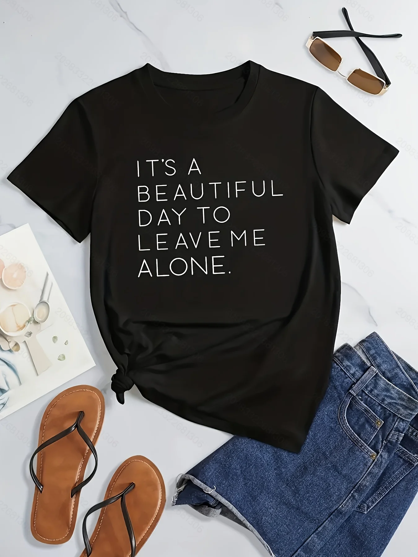 

Fashionable Womens Graphic Print T-Shirt - Casual Short Sleeve Crew Neck Top Summer Short Sleeved Harajuku Streetwear Tops Tees