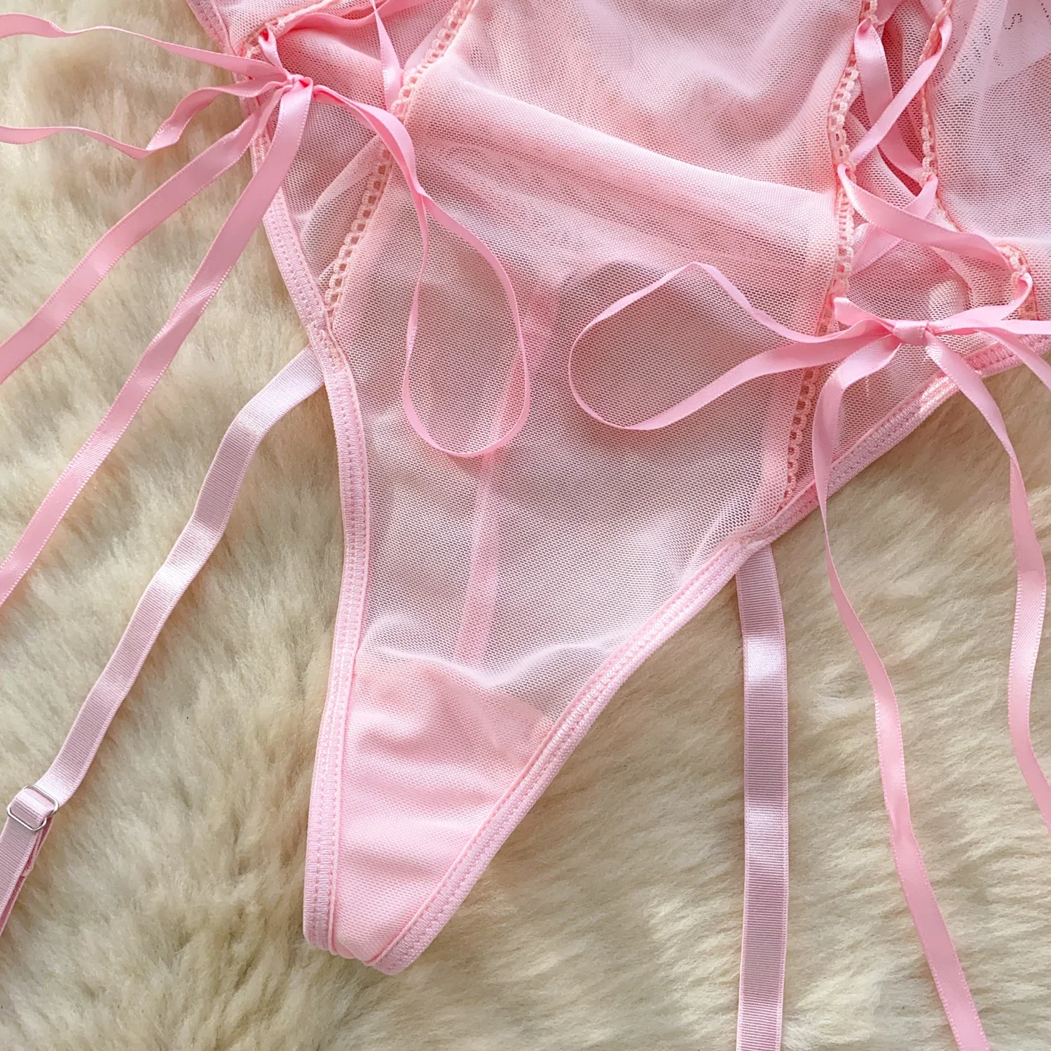 Damska Seksowna Bielizna Nocna z Wycięciami 2025, Koronkowe Ramiączka, Sznurowany Tył, Bez Pleców, Haftowane, Cosplay, Kwiatowa Siateczka, Erotyczne Body