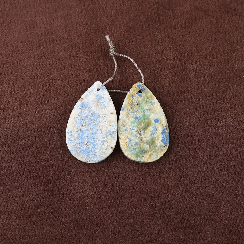 

Natural Stone K2 Jasper Water Drop Earrings Beads 32x20x4mm 9.2g Fashion Jewelry DIY Making Accessories for Women