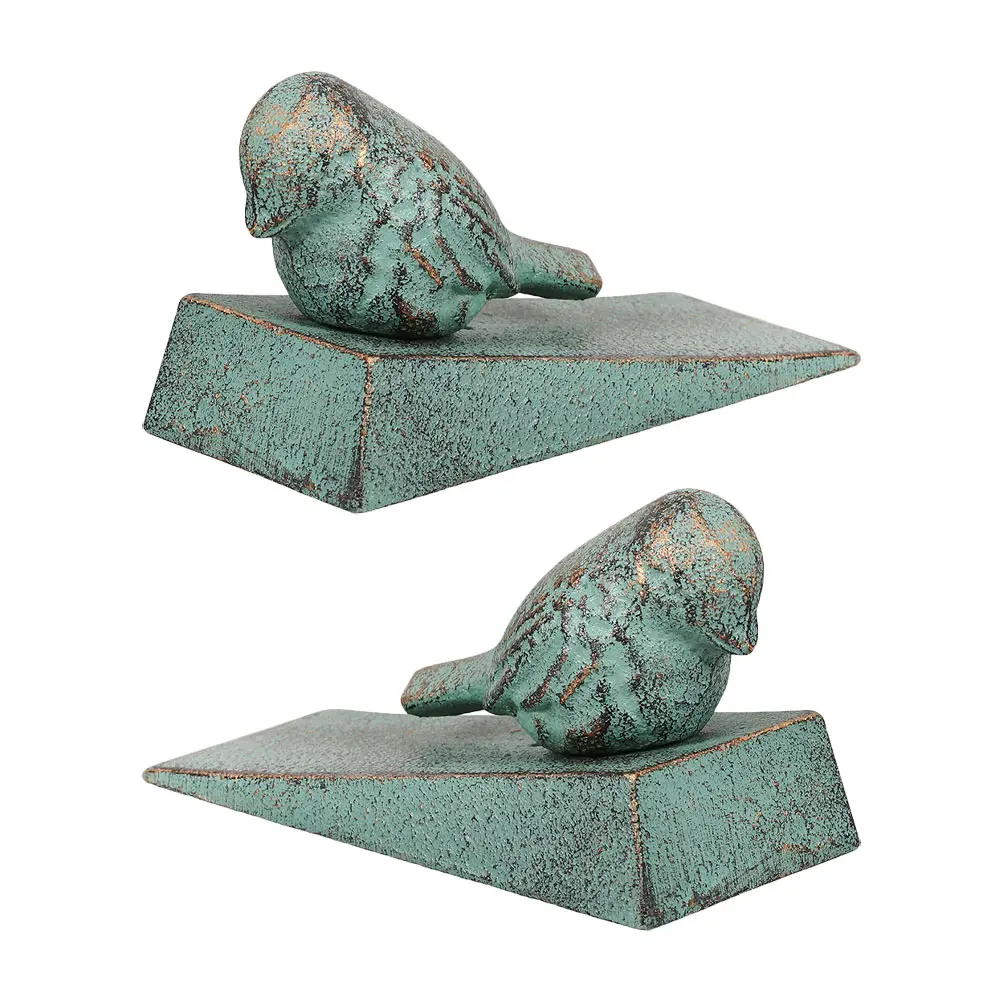 

2 Pcs Vintage Stop Heavy Duty Cast Door Wedge Tool Functional Decor Retro Style Door Stopper Hardware
