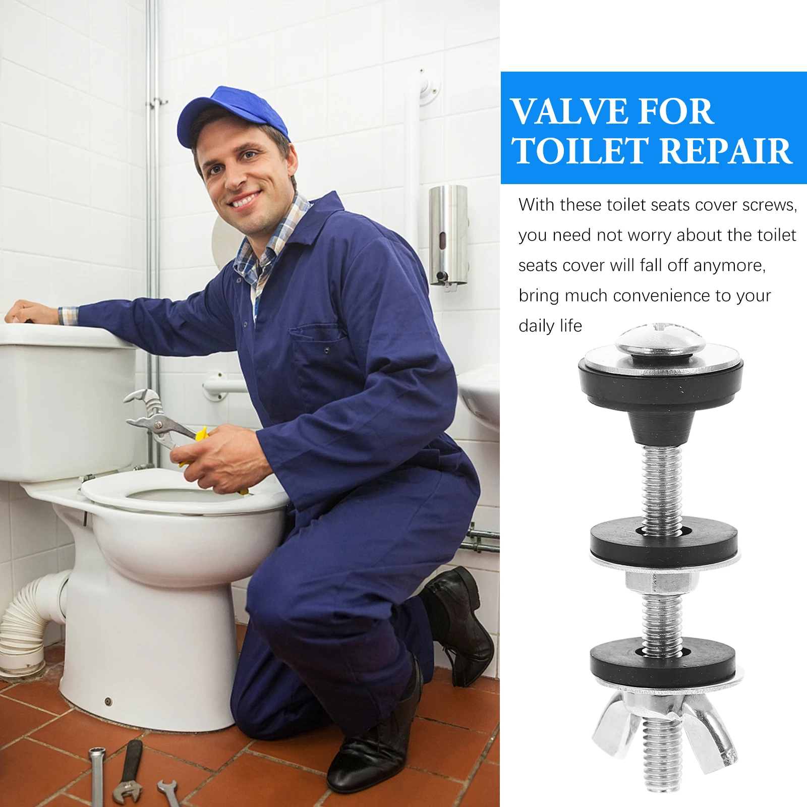 

Toilet Seat Bolts Replacement Stainless Steel Mounting Screws For Toilet Seat Fixing Repair Kit Hardware Fasteners