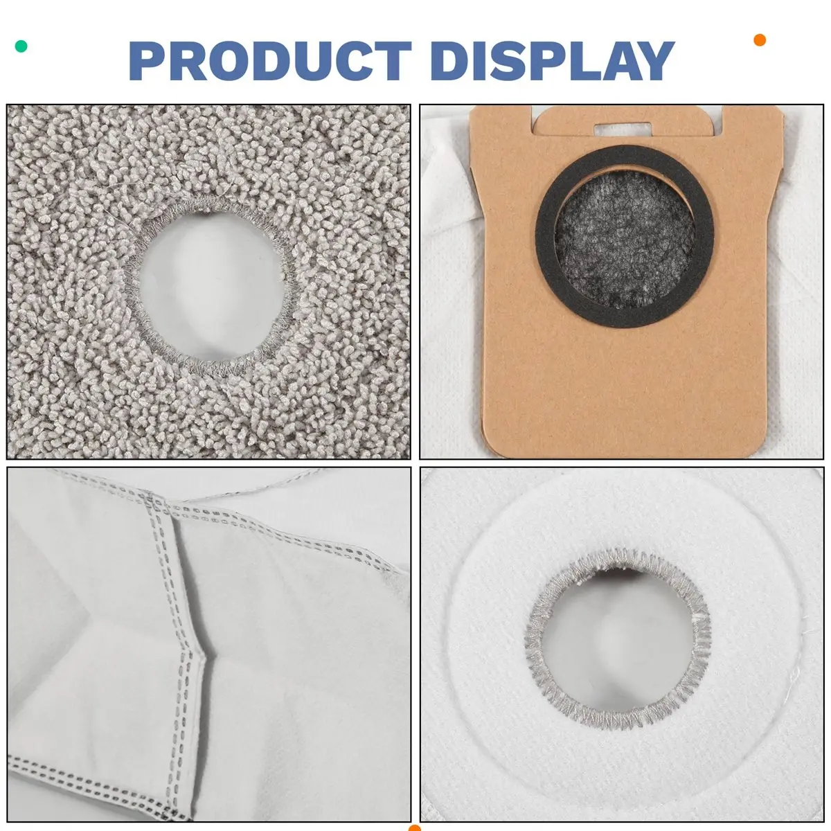 #43Y 20PCS Vacuum Dust Bag and Mop Cloth Set for Xiaomi Mijia M40,Mop Cloth,(plastic+cloth)