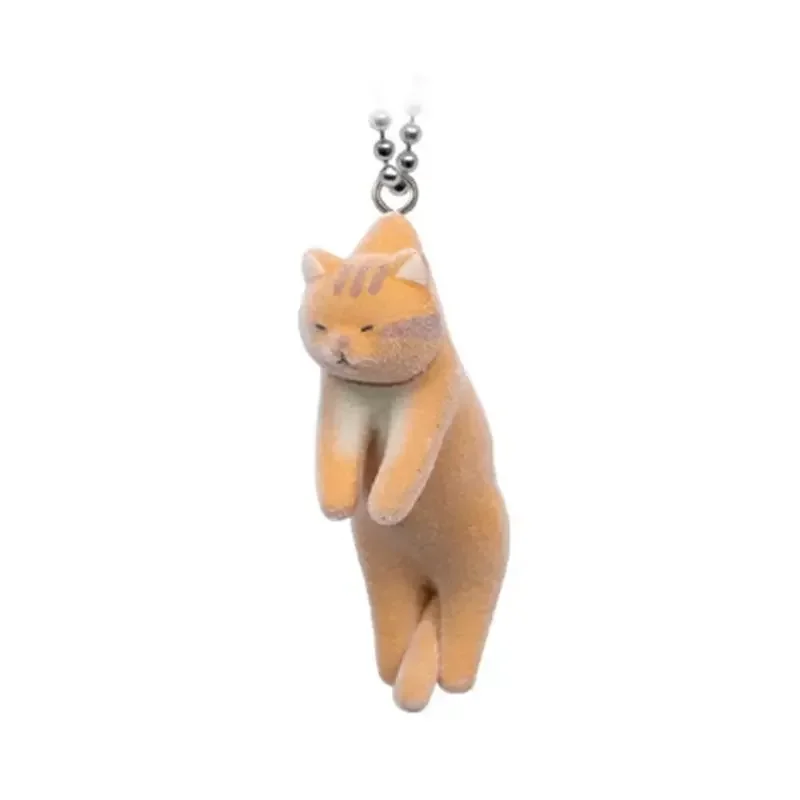 Qualia Gachapon Capsule Toy Tsumada Neko Flocking Cats Mascot Pendants Figurine Bag Purses Ornaments Blind Box Girls Gifts