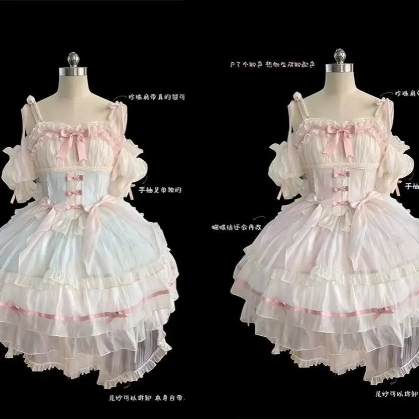Lolita Suspenders Dress Urodzinowa sukienka wieczorowa dla kobiet