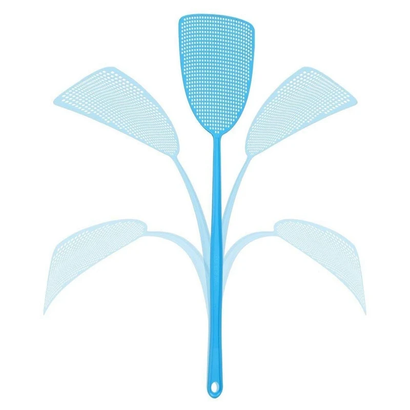 Fly Swatter 10 Pack Plastic Long Handle Fly Swat Manual Swat Pest Control For Flies And Mosquito Multi-Color Random