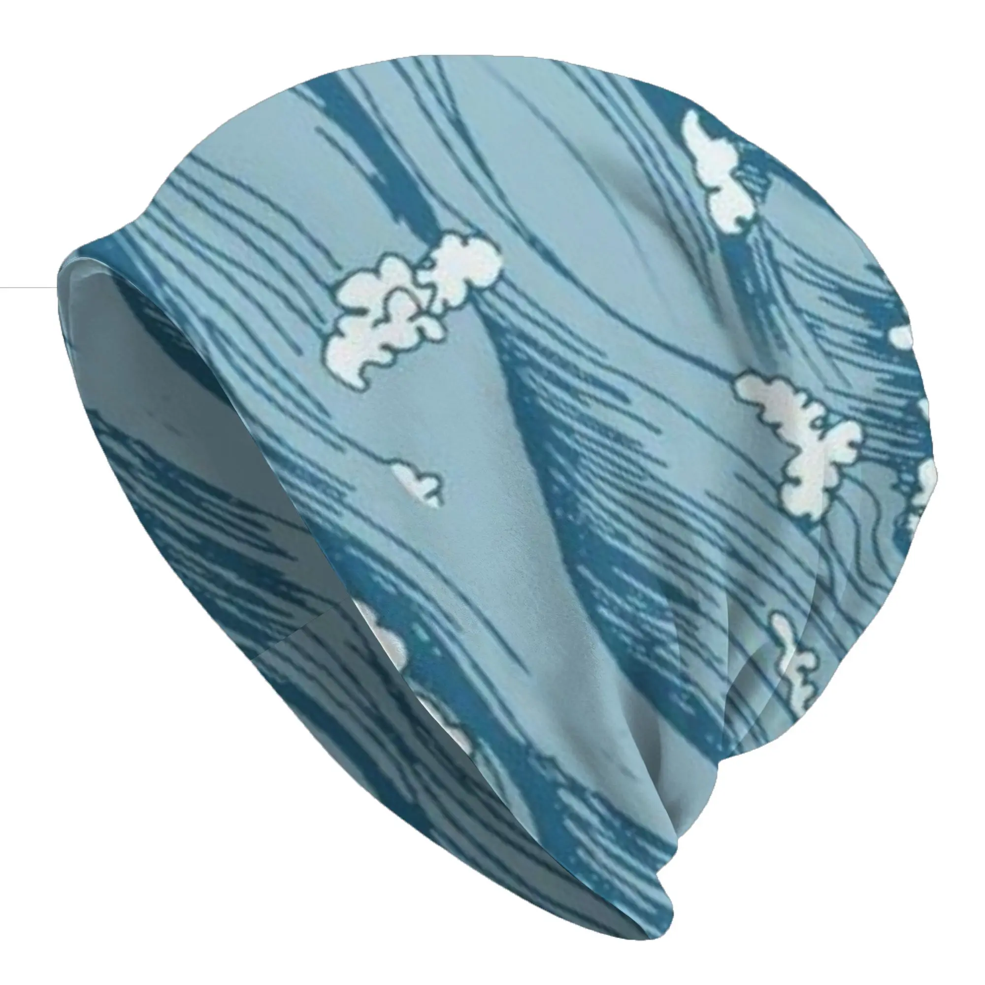Bonnet Hats Sea Wave Men Women's Thin Hat Blue (1) Warm Cap Street Skullies Beanies Caps