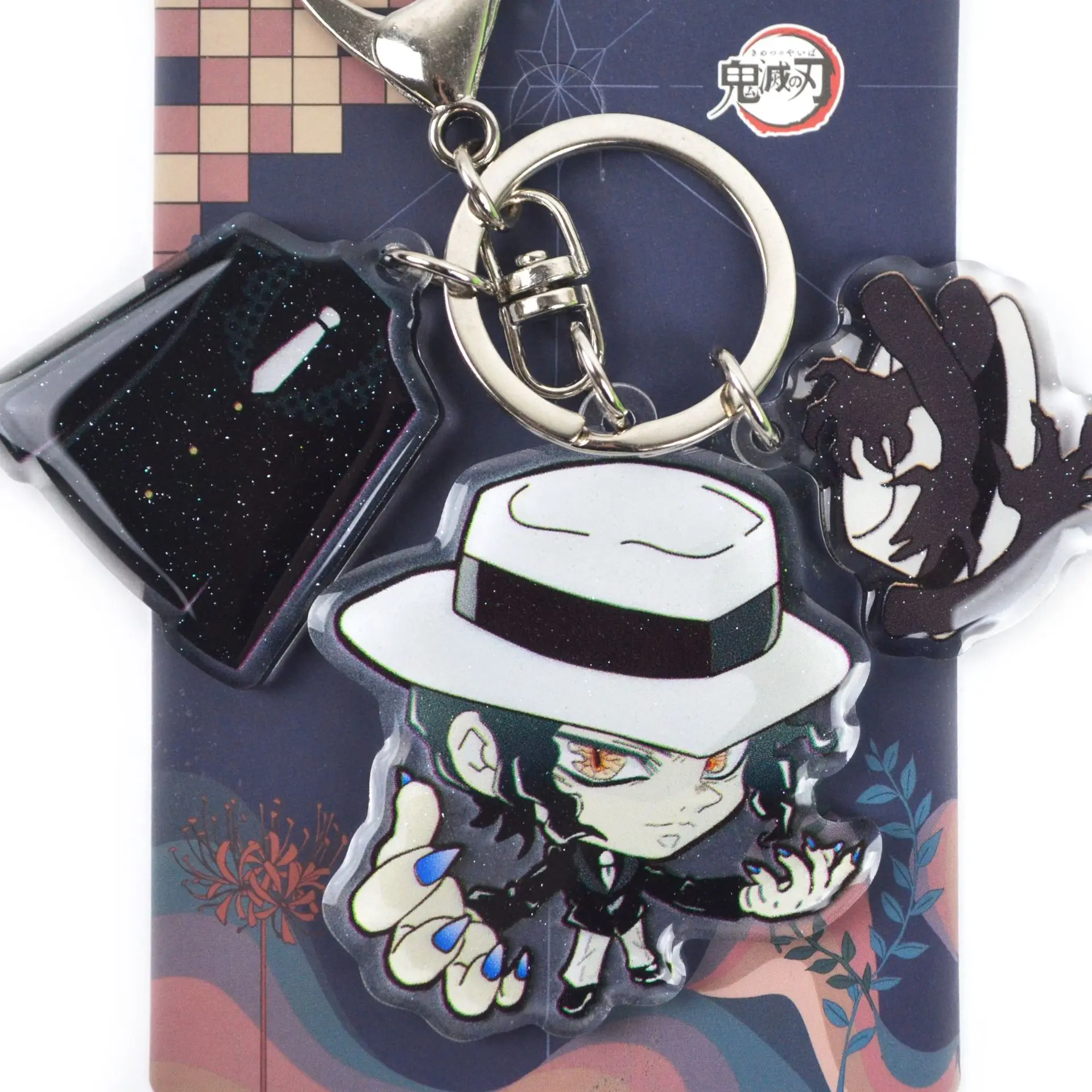 أنيمي شيطان القاتل المفاتيح كيميتسو لا يابا الاكريليك قلادة مانغا حلقة رئيسية حقيبة الظهر مفتاح سلسلة تأثيري لعبة كيرينغ ACG السلع #3