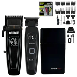 Professional Hair Clipper BRDCLIP 106 DK078 808 7500RPM 7200RPM 8200RPM Electric Cordless Trimmer DLC Blade with Charging Base