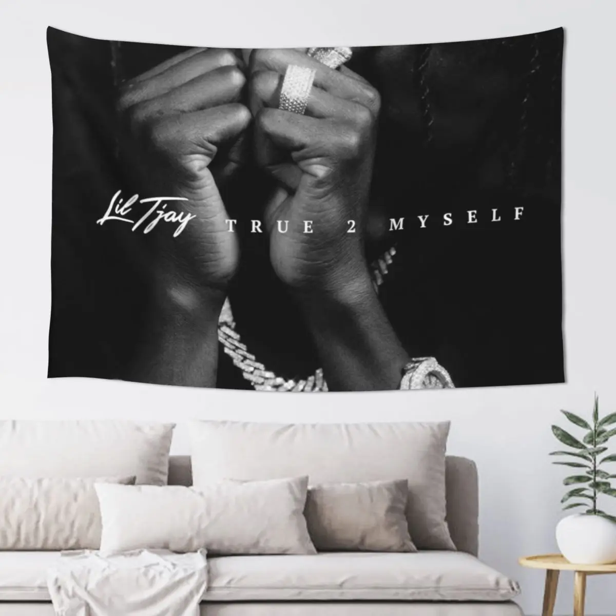 

Lil Tjay True 2 Myself Cover Album Tapestry Home Decorators Decor For Bedroom Wall Decor Decoration Wall Tapestry