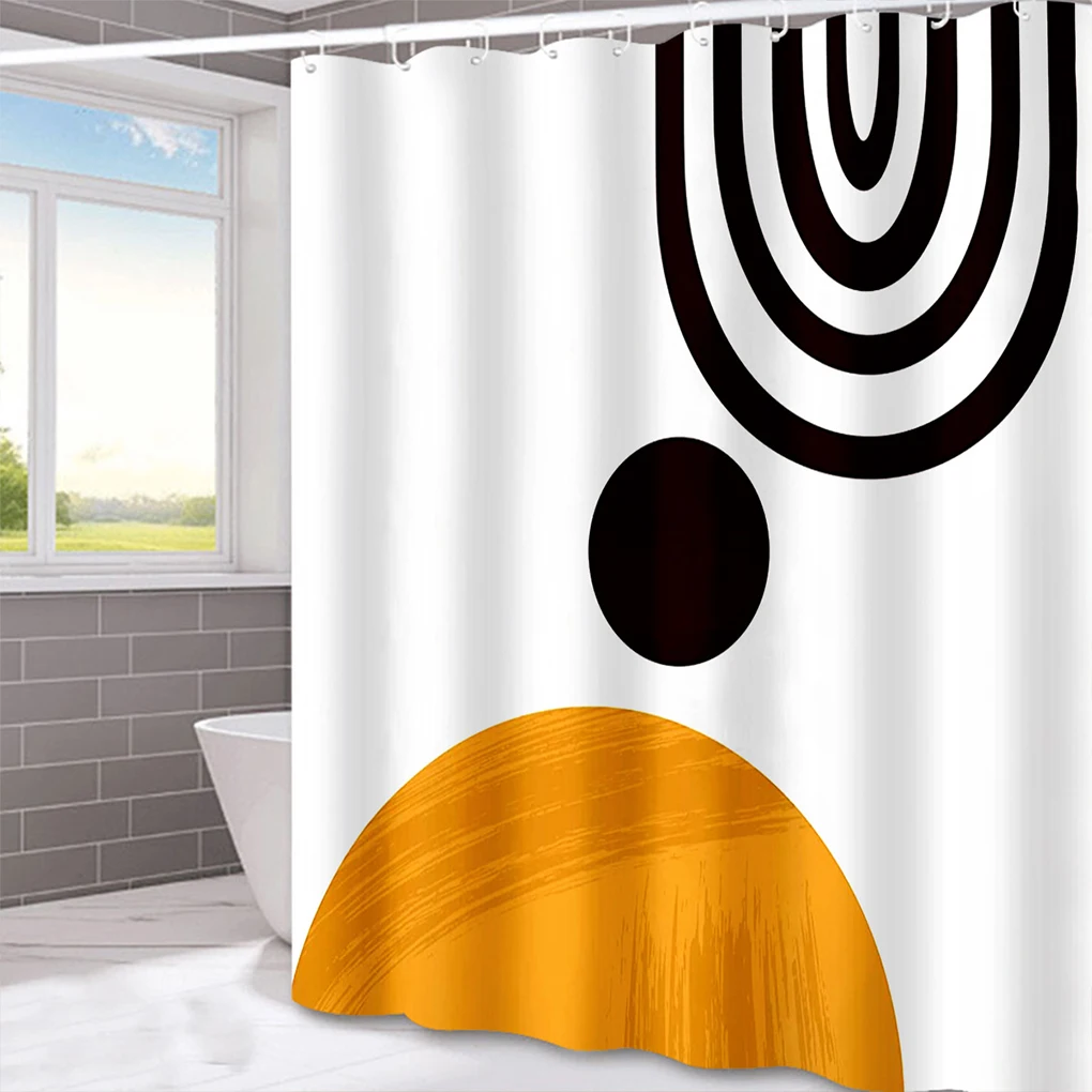 Geometric Designs Shower Curtain - Waterproof And Mold Proof Good Hand Feeling Polyester Bathroom